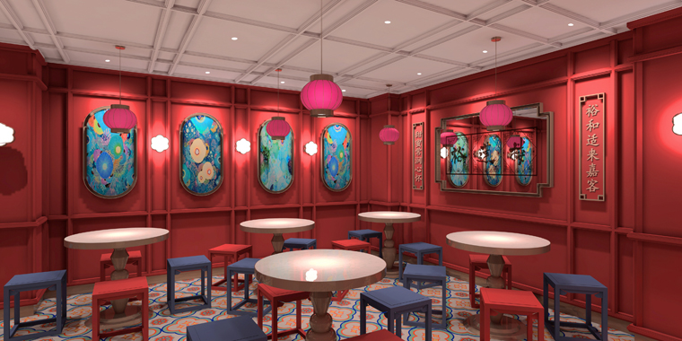 上海裕蓮樓餐飲空間設計-1